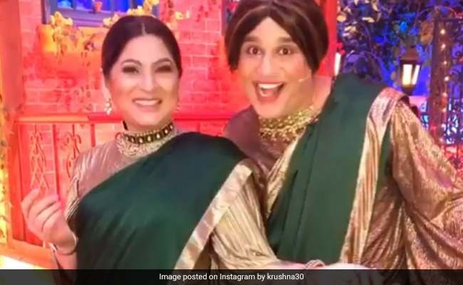 अर्चना पूरन सिंह के अवतार में नजर आए कृष्णा, वीडियोग्राफर ने पूछा असली कौन तो यूं मिला जवाब- देखें Video