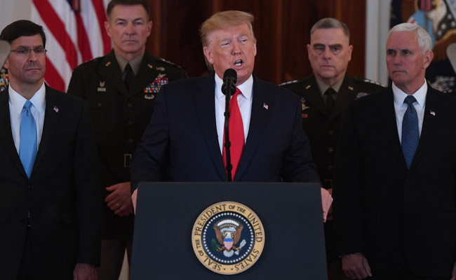 Trump Says Iran Appears To Be "Standing Down", US Ready To Embrace Peace