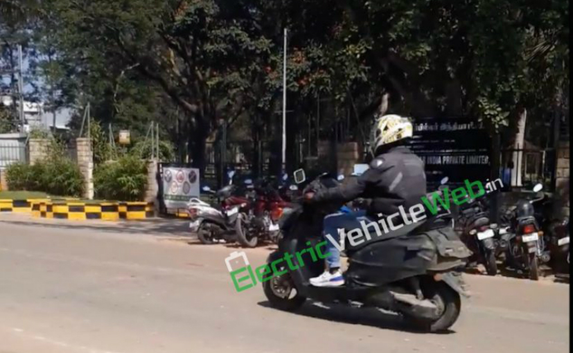 TVS Electric Scooter Spotted On Test