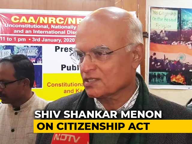 Citizenship Law Made Diplomacy Difficult, Says Ex-NSA Shiv Shankar Menon