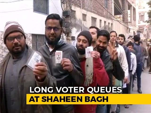 Long Voter Queues At Delhi's Shaheen Bagh, Epicentre Of Anti-CAA Campaign