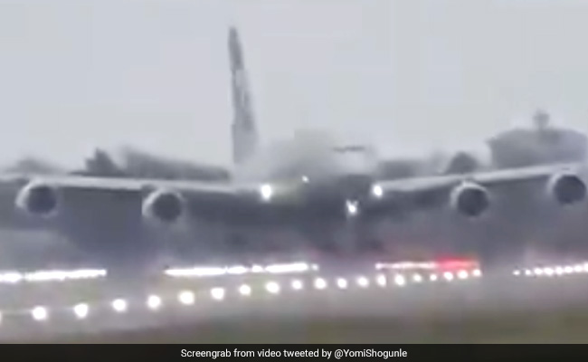 Watch: Plane Lands Sideways At London's Heathrow Airport Amid Storm