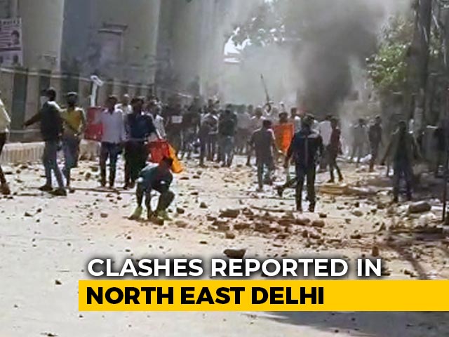 Clash Over CAA In Delhi Hours Before Trump's Visit, Vehicle Set On Fire