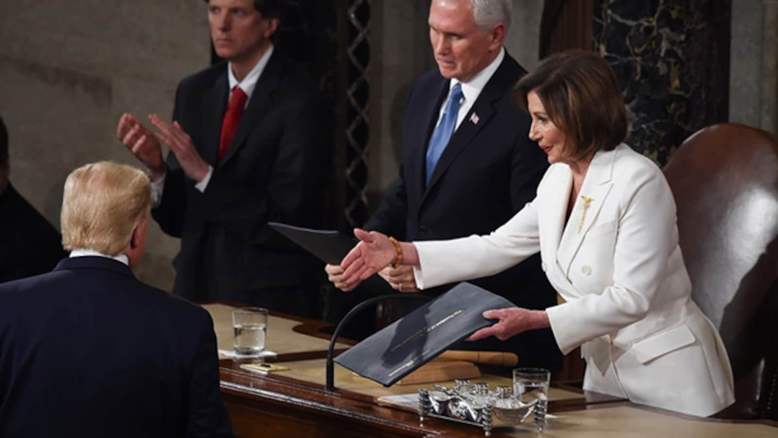 Ignoring Algorithm US State Of Union Speech: Donald Trump Ignores US Speaker Nancy Pelosi ...