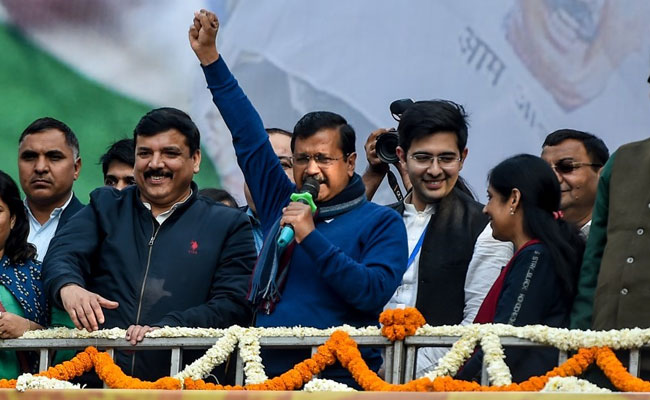 "Win For <i>Bharat Mata</i>," Says Arvind Kejriwal After Big Delhi Victory