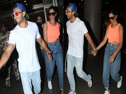 In Cool Denims, Deepika Padukone And Ranveer Singh Nail Couple Twinning On Valentine's Day Eve In Cool Denims, Deepika Padukone And Ranveer Singh Nail Couple Twinning On Valentine's Day Eve