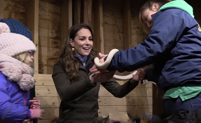 Watch What Happened When Kate Middleton Was Handed A Snake