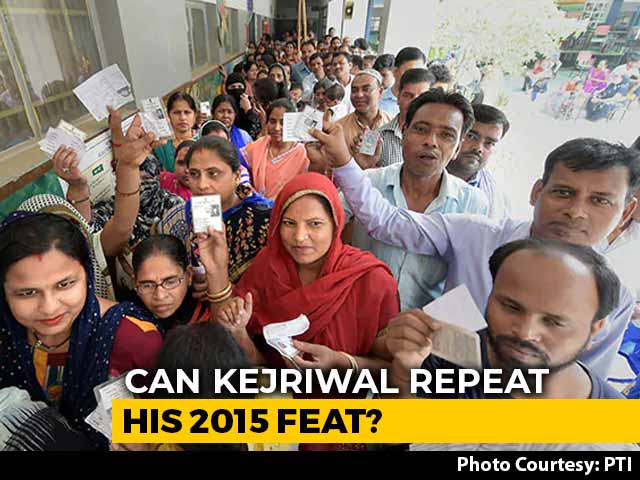 All Eyes On AAP vs BJP Showdown As Delhi Votes For New Government