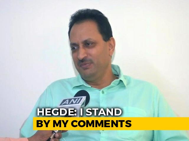 'Stand By Remarks, Never Mentioned Gandhi': BJP's Anantkumar Hegde