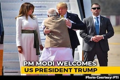 "Namaste Trump": PM Modi Welcomes US President With A Hug "Namaste Trump": PM Modi Welcomes US President With A Hug