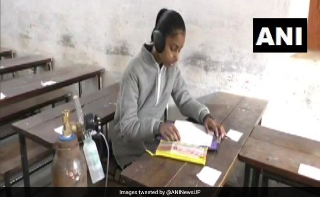 Suffering From Lung Disease, UP Girl Writes Exam With Oxygen Cylinder