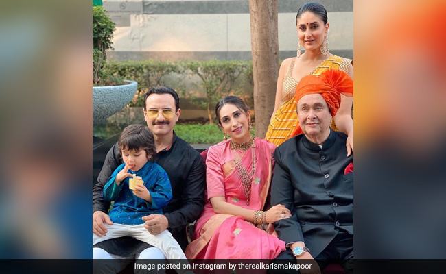Kareena Kapoor, Saif Ali Khan, Karisma, Randhir Kapoor And Tamiur In A Perfect Family Portrait