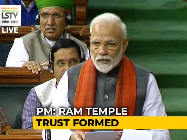 "Trust For Ram Temple Set Up In Line With Supreme Court Order": PM