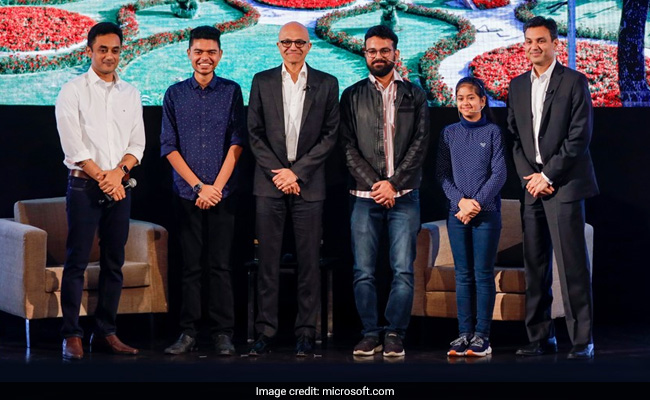Microsoft CEO Satya Nadella Addresses Students At 'Young Innovators' Summit' In Delhi
