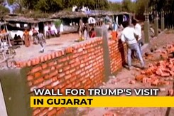 New 4-Foot Wall To Hide Slums From President Trump's View In Ahmedabad New 4-Foot Wall To Hide Slums From President Trump's View In Ahmedabad