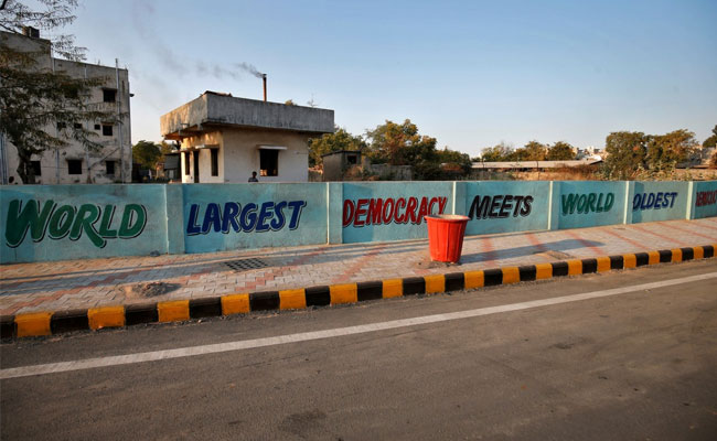 New 4-Foot Wall To Hide Slums From President Trump's View In Ahmedabad