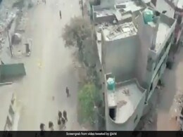 Drones Monitoring Situation In Violence-Hit Delhi Areas Drones Monitoring Situation In Violence-Hit Delhi Areas