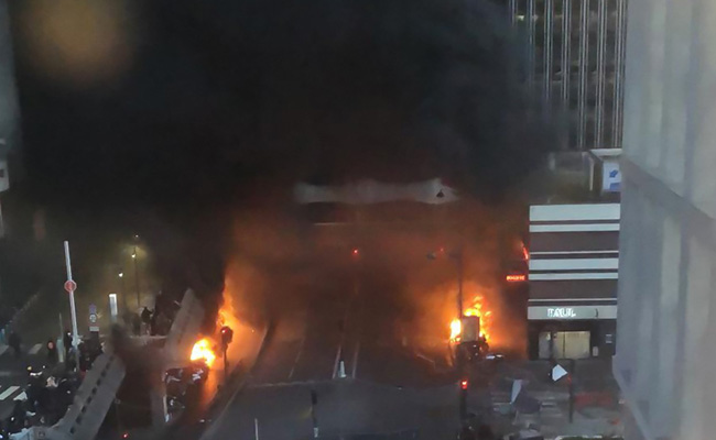 Paris Station Partly Evacuated After Fire During Protests: Police