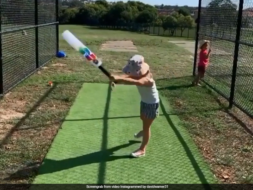 Watch: David Warners Daughter Ivy Reacts Furiously After Failing To Hit Ball