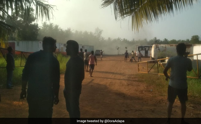 Gas Leakage From Pipeline In Andhra Pradesh's Uppudi