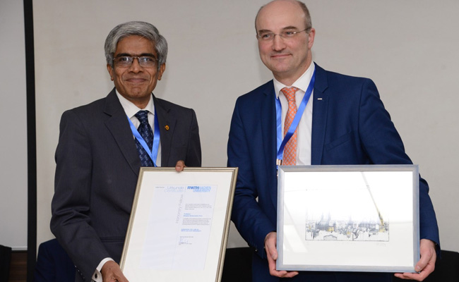 RWTH Aachen University Confers Honorary Fellow Award to IIT Madras Director