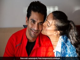 Neha Dhupia Begins Angad Bedi's Birthday Celebrations With A Kiss. See Pic Neha Dhupia Begins Angad Bedi's Birthday Celebrations With A Kiss. See Pic