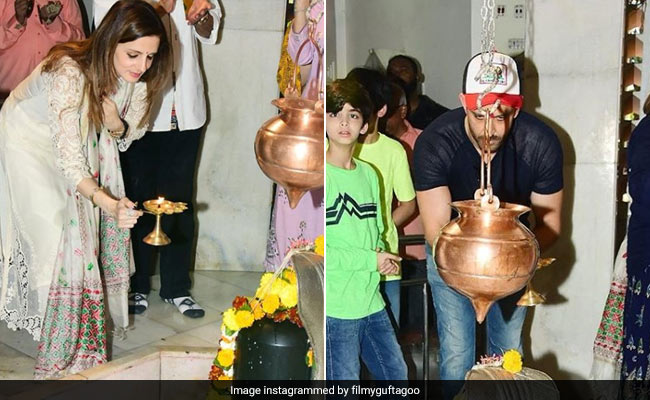 Mahashivaratri 2020: ऋतिक रोशन एक्स वाइफ सुजैन खान संग मंदिर पहुंचे, शिवलिंग पर चढ़ाया जल- देखें Video