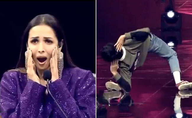 कोहनियों पर डांस करने लगा ये कंटेस्टेंट, तो मलाइका अरोड़ा की निकल गई चीख... देखें Video