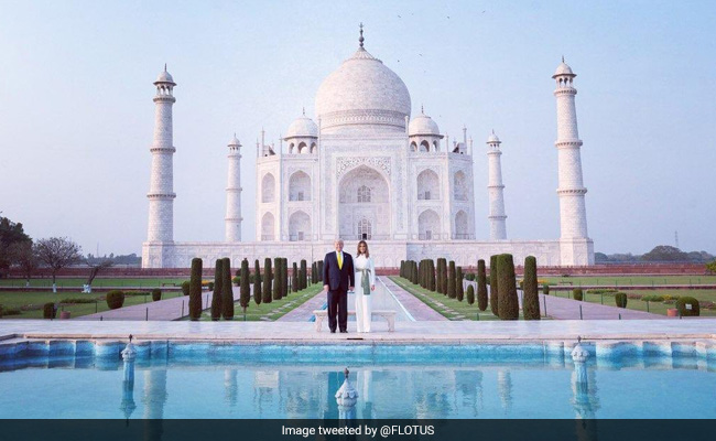 "POTUS And FLOTUS At Taj Mahal": Melania Trump Tweets Video Of Guided Tour