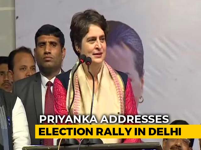 Priyanka Gandhi Vadra Slams PM Modi, Arvind Kejriwal At Delhi Rally