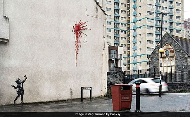 Banksy's Valentine's Day Artwork Vandalised In England