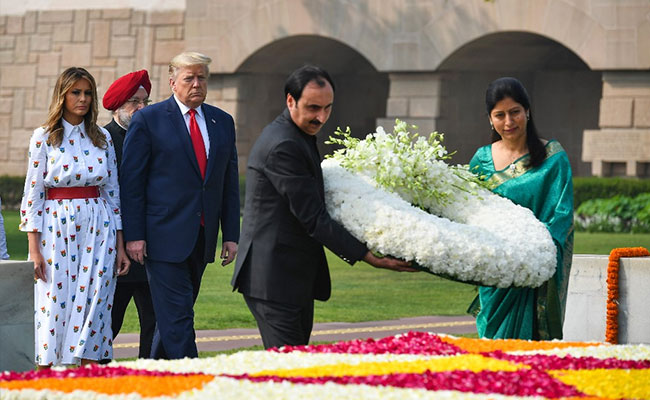 Donald Trump's Message On "Great Mahatma Gandhi" At Rajghat After Sabarmati Slip