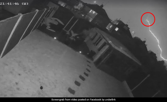 Caught On Camera: Lightning Bolt Strikes Passenger Plane During Storm