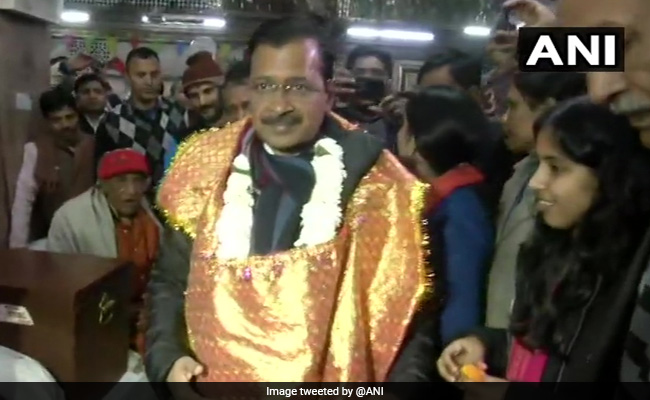 Arvind Kejriwal At Hanuman Temple For Divine Aid As Delhi Readies To Vote