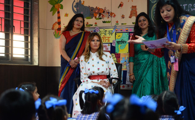 "Is America Very Far?" Delhi Schoolchildren Ask Melania Trump