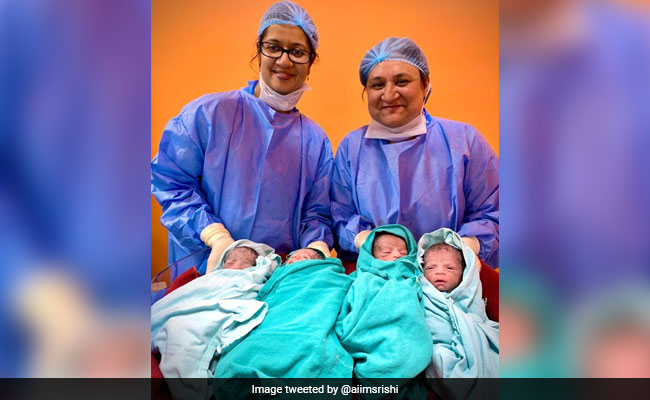 ऋषिकेश में महिला ने जोखिम भरे ऑपरेशन के बाद चार जुड़वां बच्चों को जन्म दिया