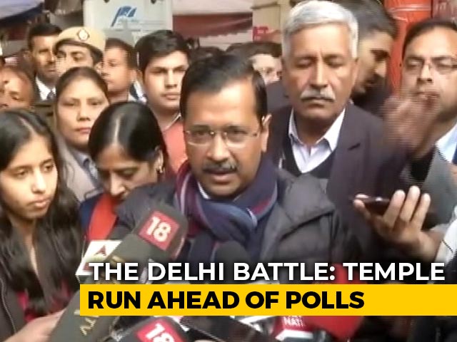 Arvind Kejriwal At Hanuman Temple For Divine Aid As Delhi Readies To Vote