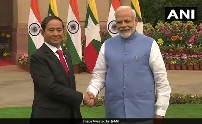 Myanmar President Meets PM Modi In Delhi, Discusses Bilateral Issues