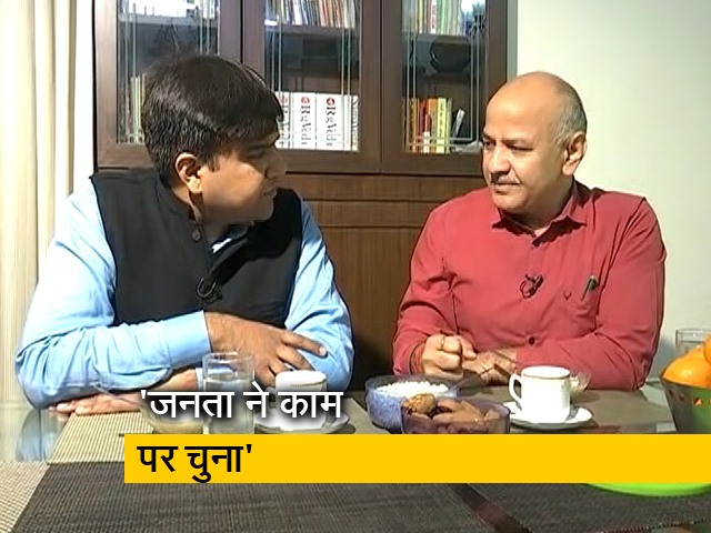 केजरीवाल के शपथ समारोह से पहले मनीष सिसोदिया ने NDTV से की खास बातचीत