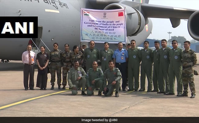 Indian Air Force Flight Leaves For China Carrying 15 Tonnes Of Medical Supplies