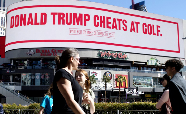 "Donald Trump Cheats At Golf": Michael Bloomberg's New Billboard Message