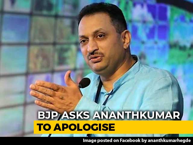 BJP Asks Anantkumar Hegde To Apologise For Gandhi Remarks: Sources
