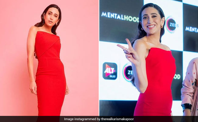Karisma Kapoor Dazzles In A Red Dress At The Trailer Launch Of <i>Mentalhood</i>