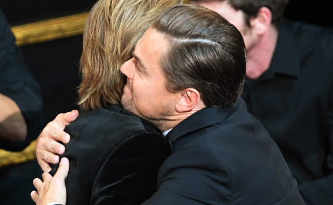 92nd Academy Awards: The Best Hug Oscar Goes To Brad Pitt And ...