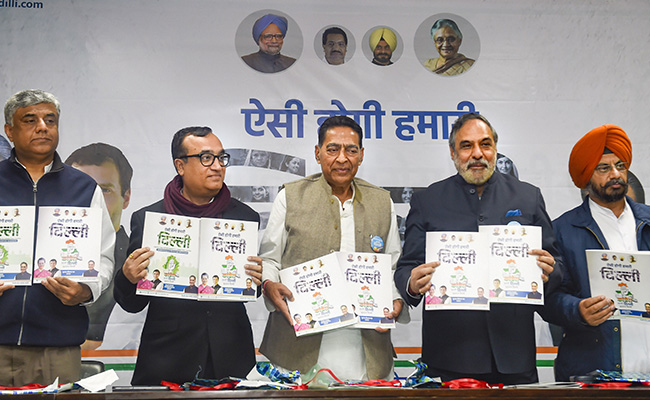 Delhi Assembly Elections: Congress Manifesto Out, Focus On Unemployment Allowance, Cashback Schemes