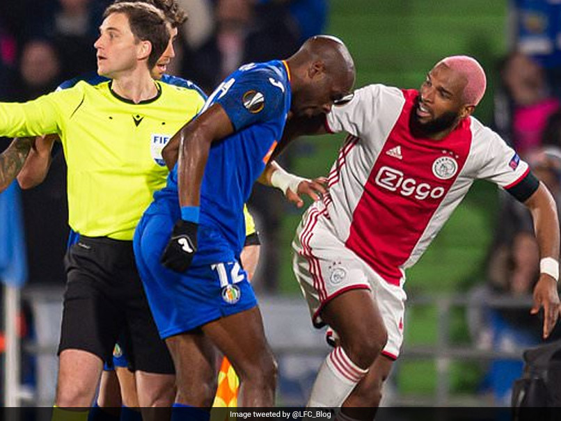europa league ryan babel savagely mocks opponent for injury theatrics during match watch video football news