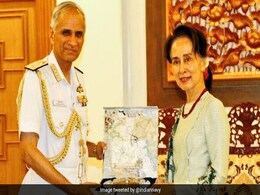 Navy Chief Karambir Singh Meets Myanmar's Aung San Suu Kyi Navy Chief Karambir Singh Meets Myanmar's Aung San Suu Kyi