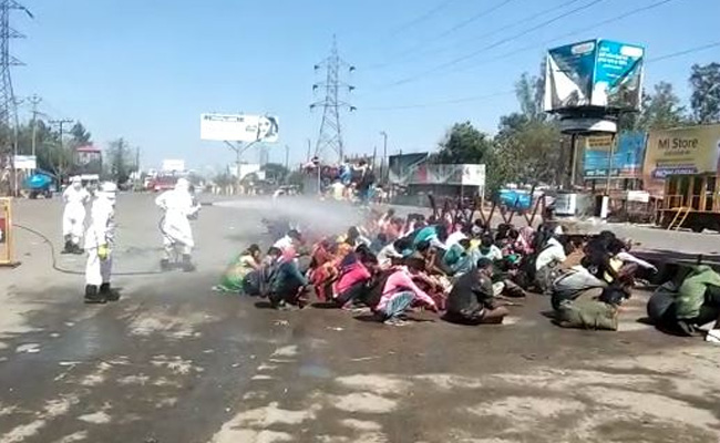 Bleach Sprayed On Migrants In UP Over COVID-19, Kerala Uses Soap Water