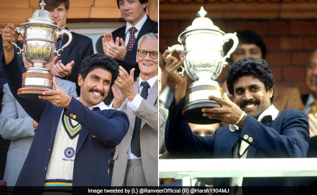 <I>'83</i>: Ranveer Singh Recreates Iconic Moment When Kapil Dev Lifted The 1983 World Cup Trophy