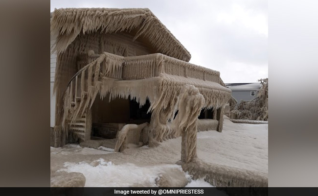 New York Homes Found Covered In Ice, Trapping Residents Inside. See Pics